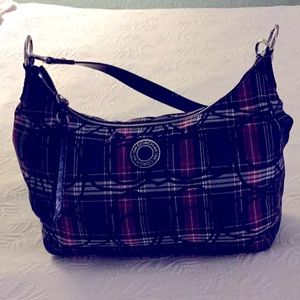 Coach plaid hobo bag